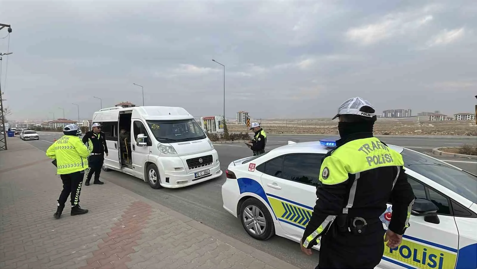 Karaman’da Okul Servislerine Denetim: 4 Araca Ceza