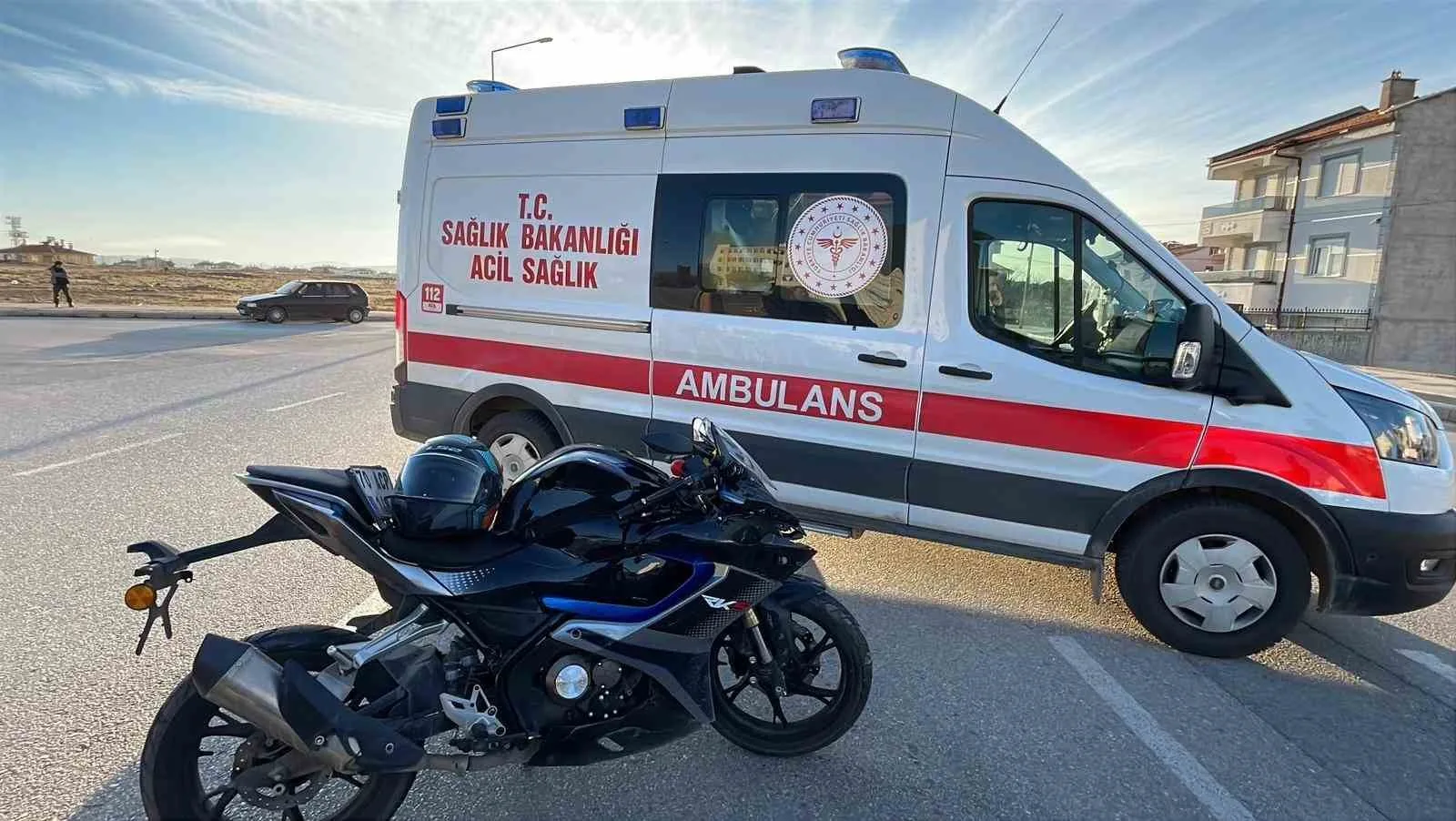 Karaman’da Cip ile Çarpışan Motosiklet Sürücüsü Yaralandı