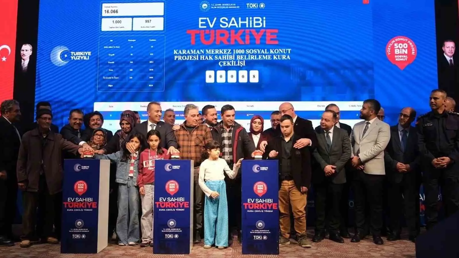 Karaman’da “Yüzyılın Konut Projesi” Kapsamında 1.550 Hak Sahibi Belirlendi