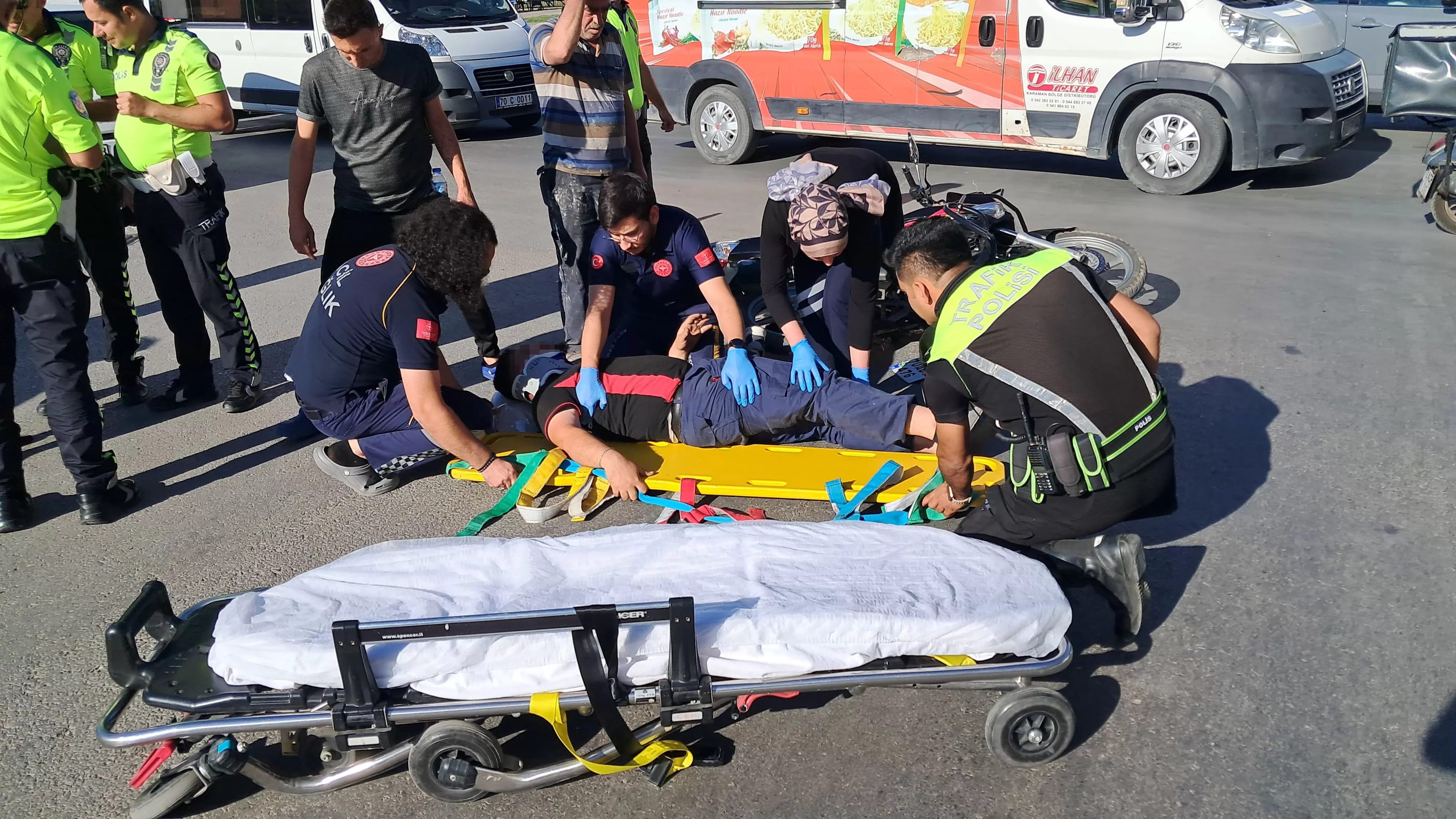 Karaman’da motosiklet ile otomobil çarpıştı: 1 kişi yaralandı