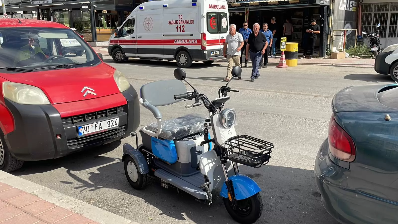 Karaman’da Elektrikli Bisikletiyle Kaza Yapan Kişi Yaralandı