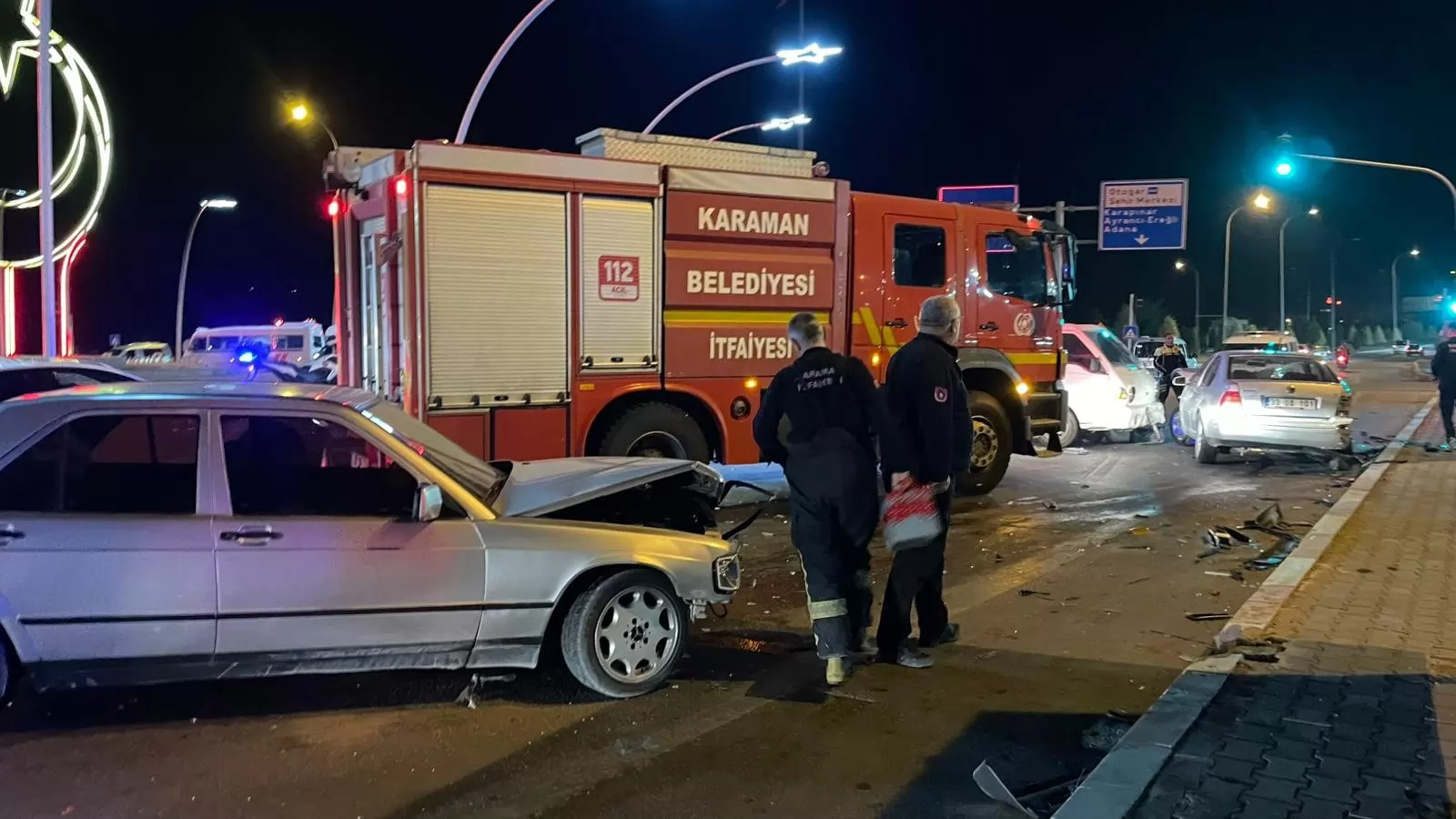 Karaman’da üç aracın karıştığı zincirleme kazada 1 kişi yaralandı